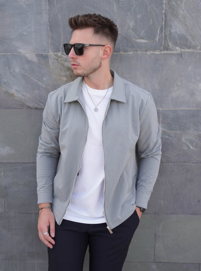 Smart Stretch Jacket In Mid Grey