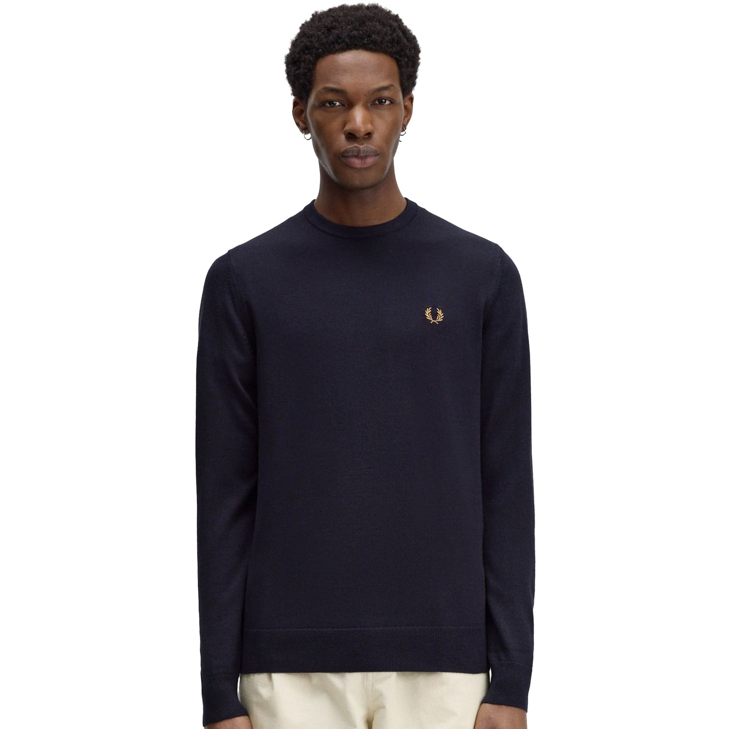 Fred Perry Classic Crew Neck Jumper Navy