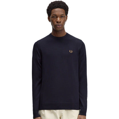 Fred Perry Classic Crew Neck Jumper Navy