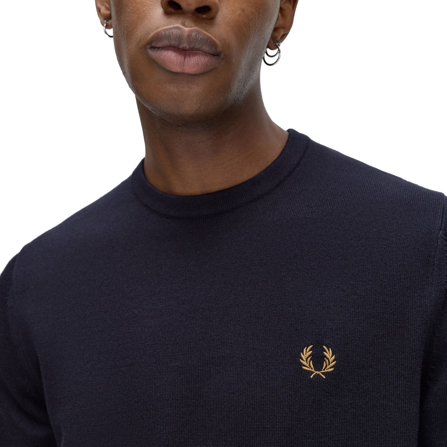 Fred Perry Classic Crew Neck Jumper Navy