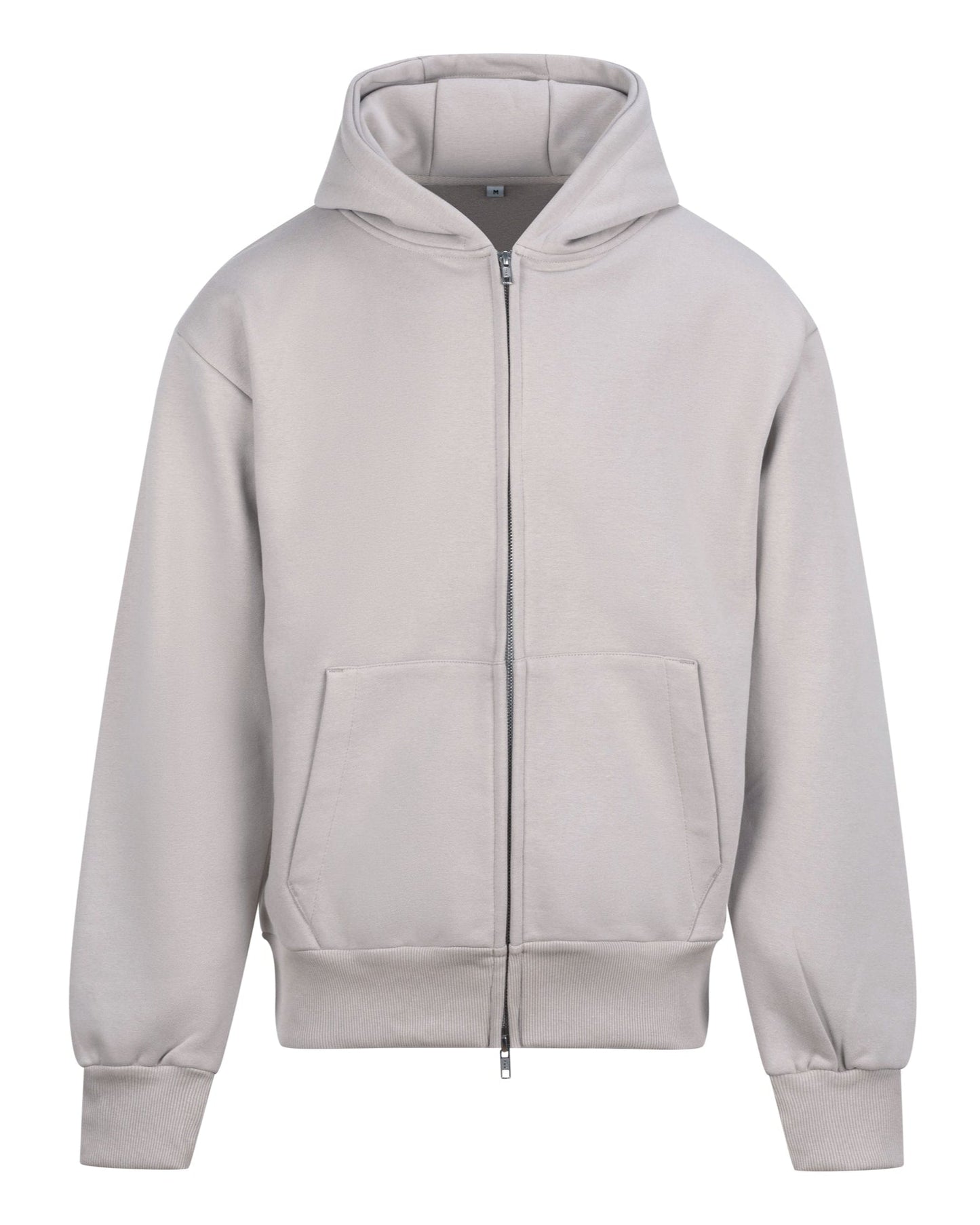 Premium Relaxed Zip Hoodie In Stone