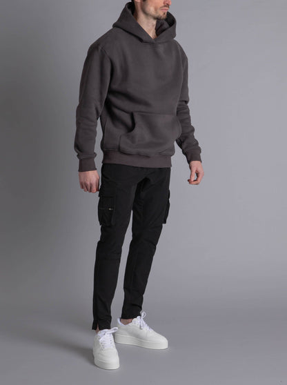 Premium Relaxed Hoodie In Dark Grey