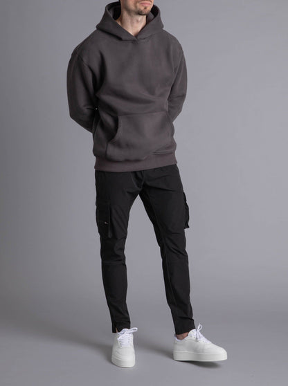 Premium Relaxed Hoodie In Dark Grey