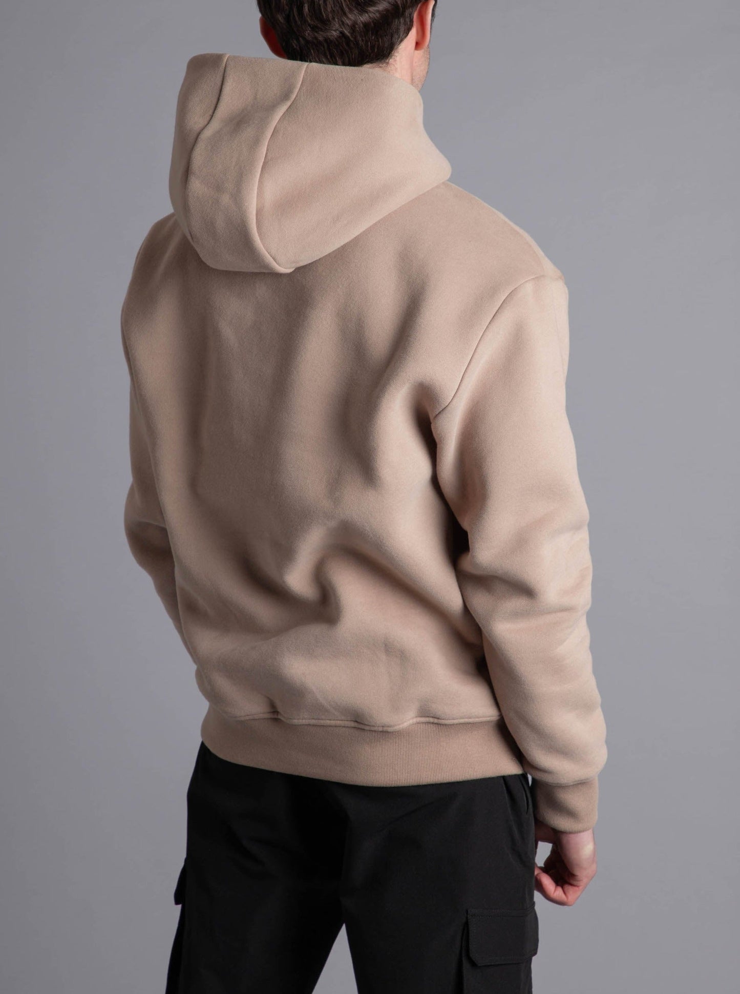 Premium Relaxed Hoodie In Beige