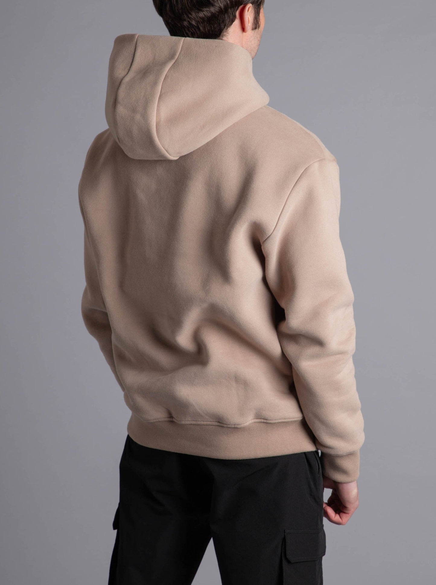 Premium Relaxed Hoodie In Beige