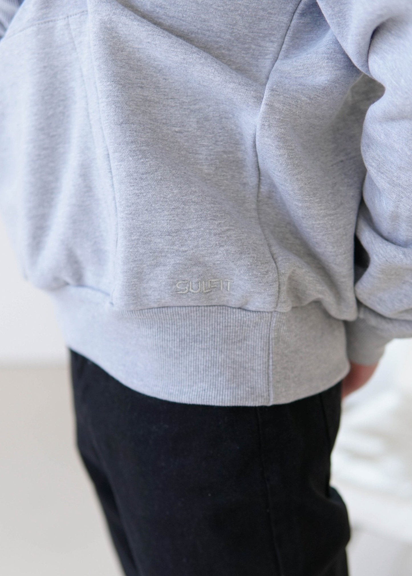 Premium Relaxed Hoodie In Heather Grey