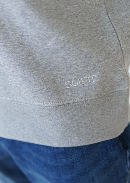 Essential Quarter Zip Sweatshirt In Heather Grey