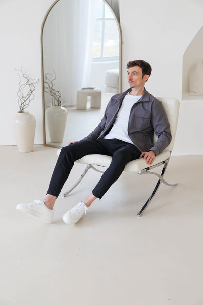 Tech Stretch Cargo Jacket In Charcoal