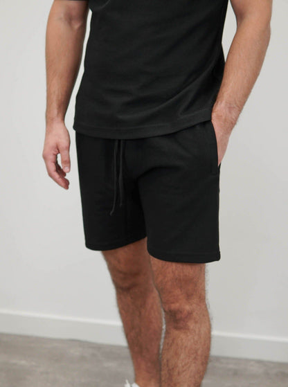 Textured Shorts In Black