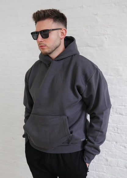 Premium Relaxed Hoodie In Dark Grey