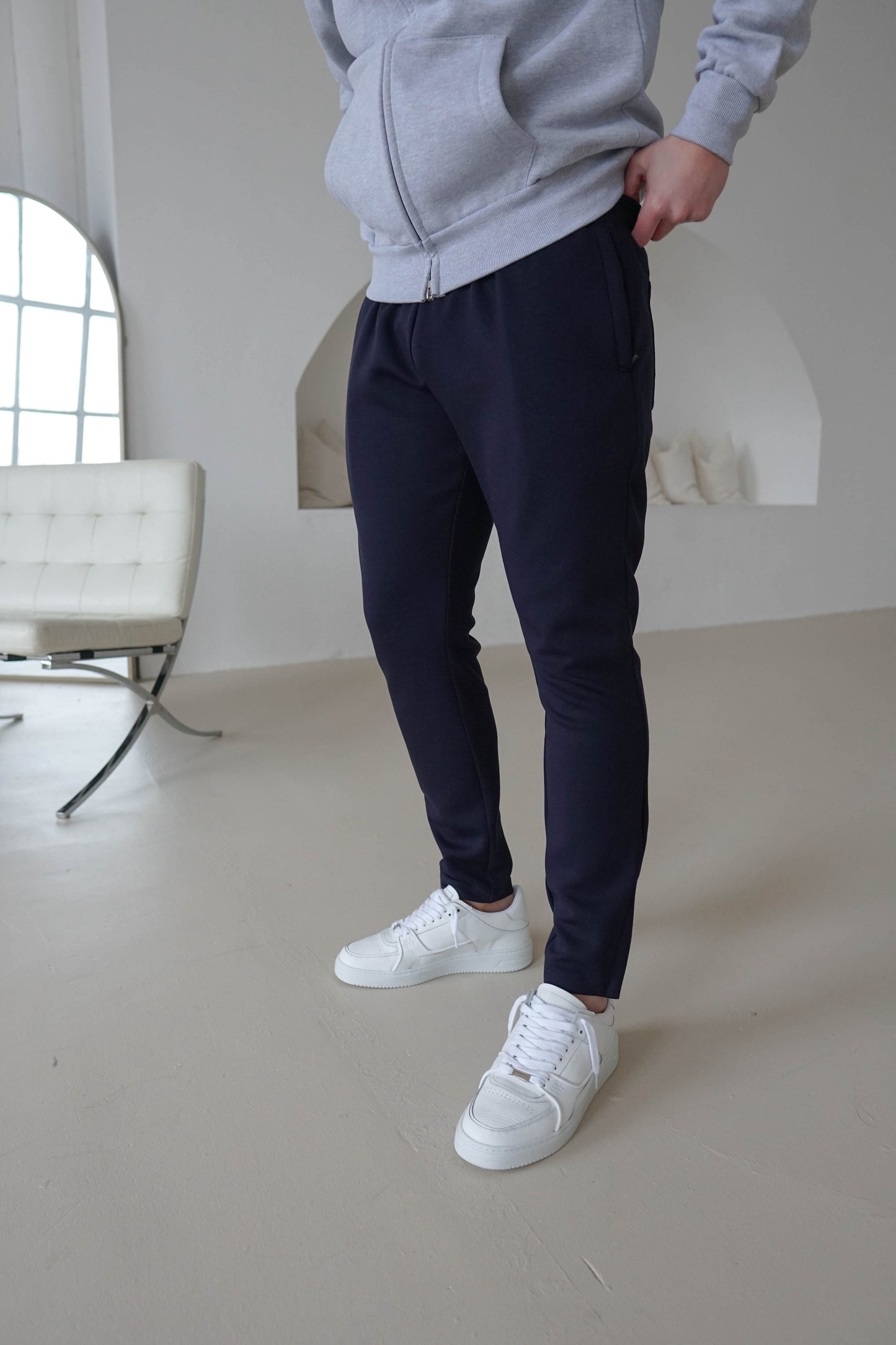 Luxe Aura Joggers In Navy