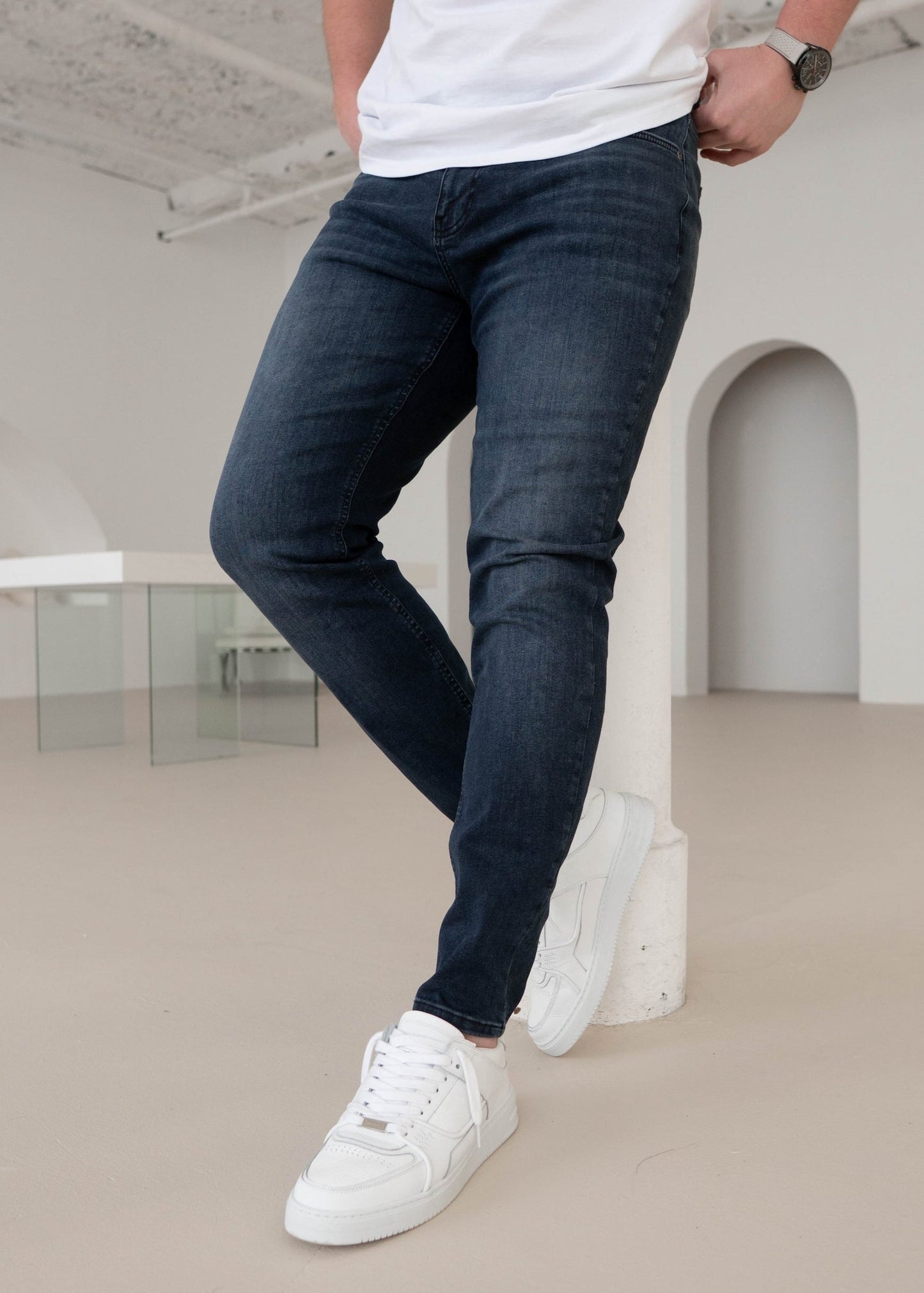 Slim Comfort Jeans In Midnight Dark Blue
